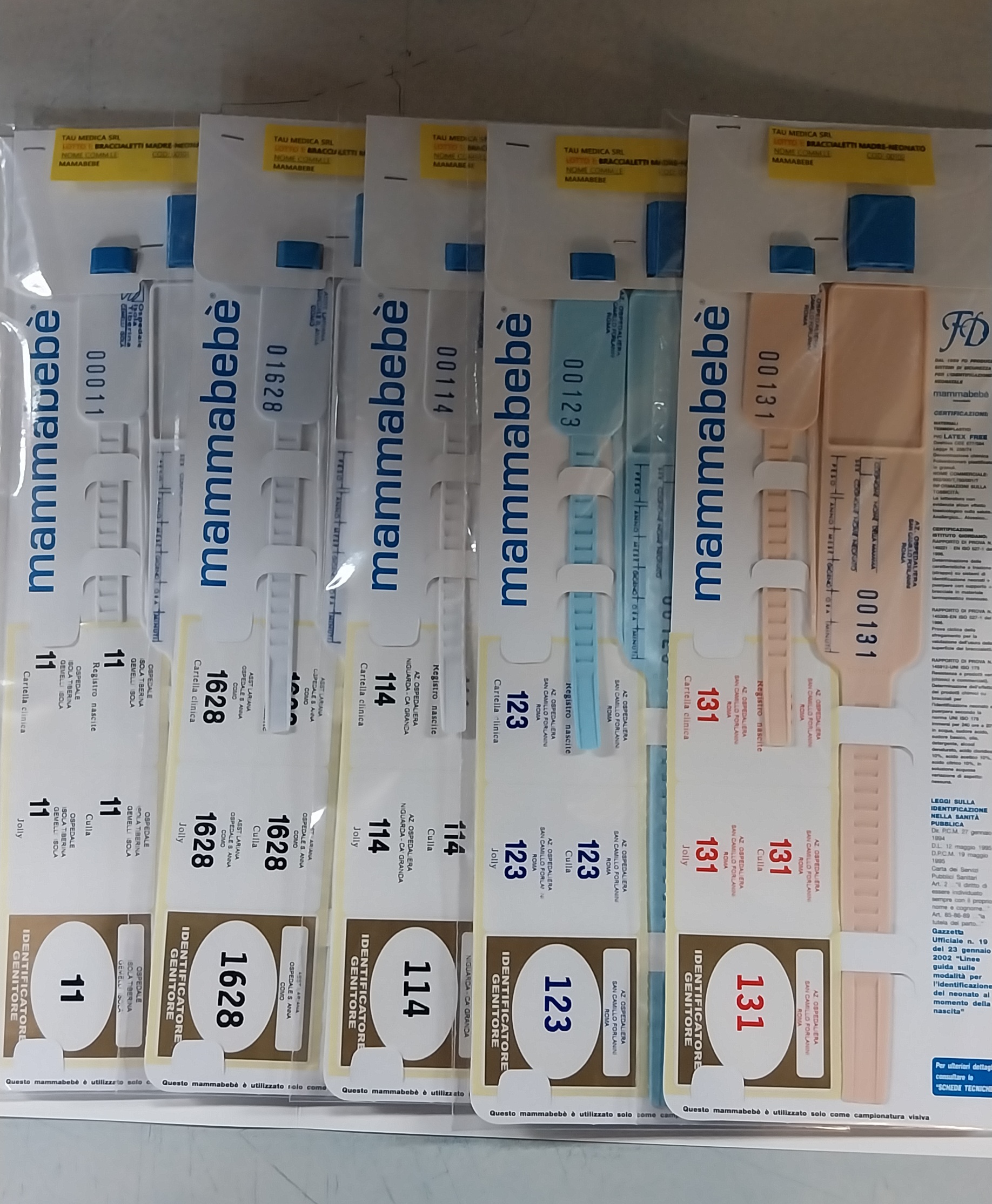 BRACCIALETTO IDENTIFICATIVO MADRE NEONATO "MAMMABEBE'"